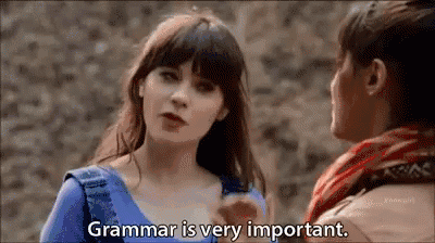 Gramatica este foarte importantă