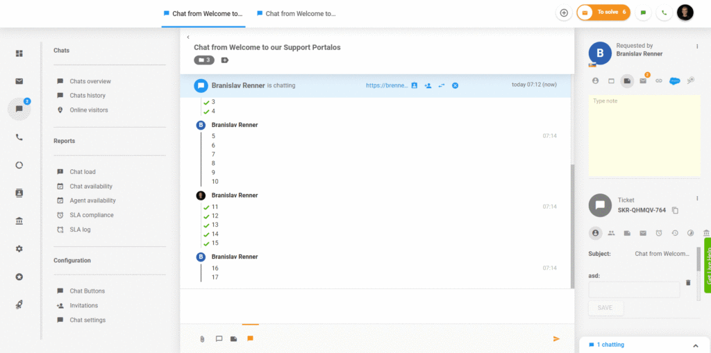 Text lipsă în chat-uri în LiveAgent