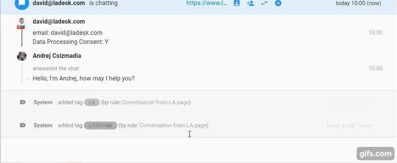 Exemplu de vizualizare în timp real a tastării