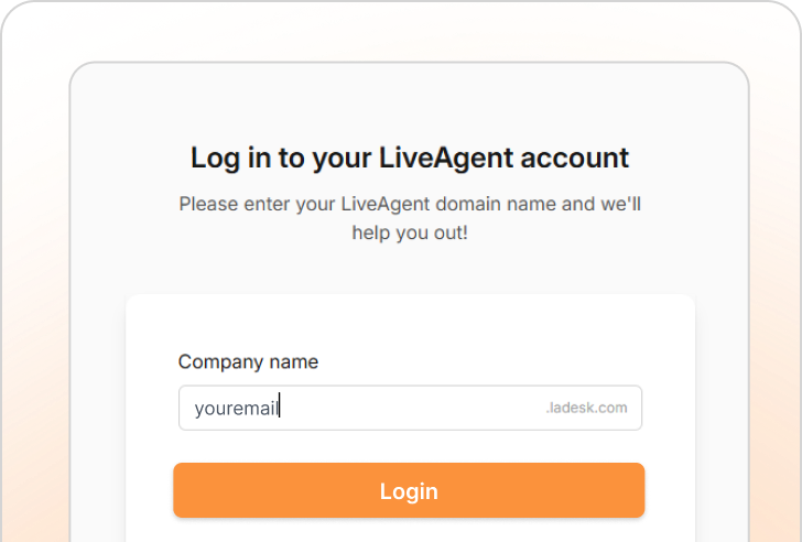Autentificați-vă în LiveAgent