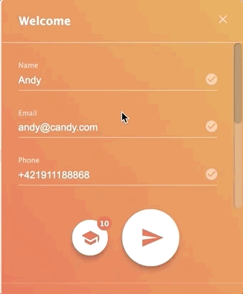 Formular de contact lateral LiveAgent