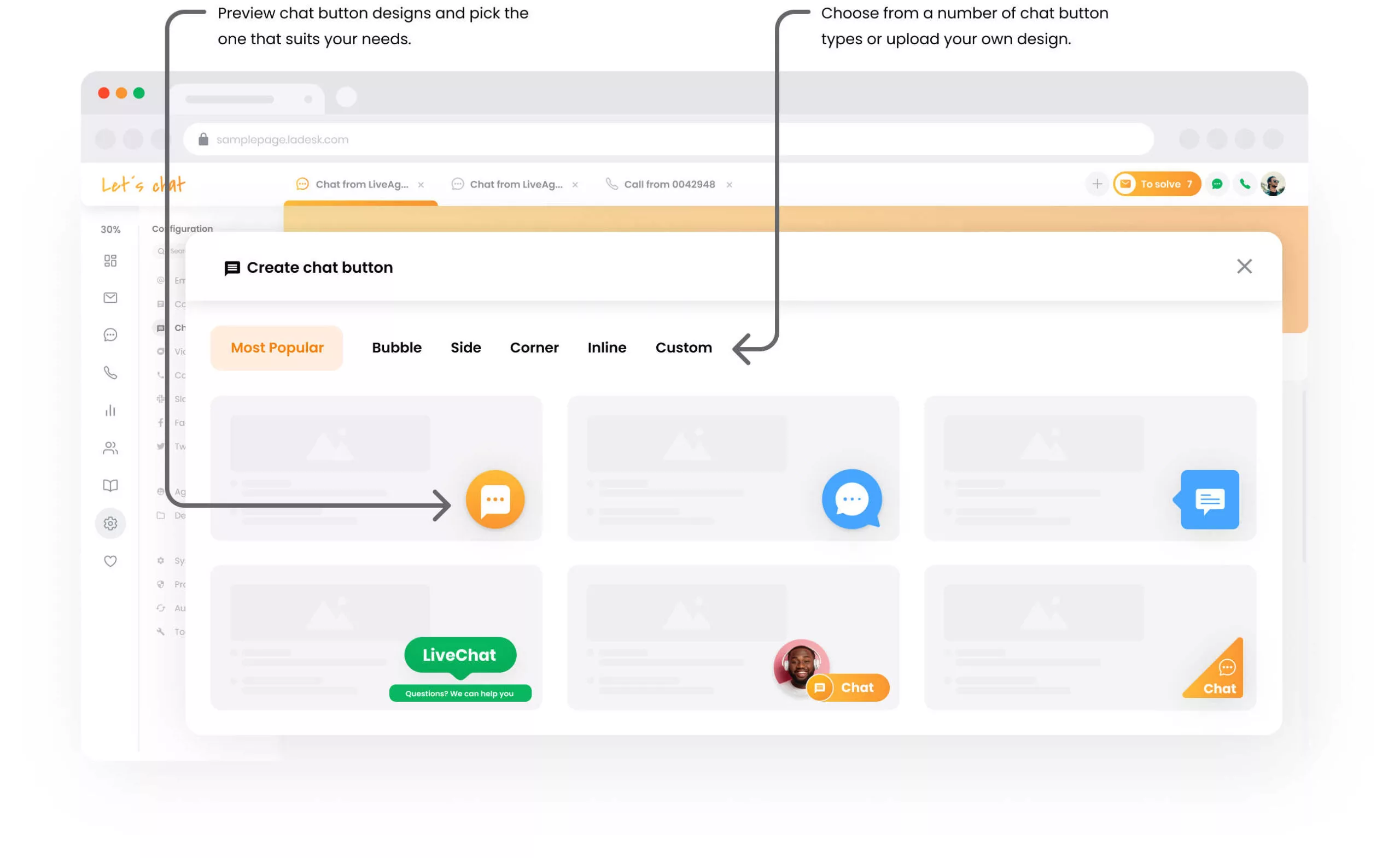 Previzualizare în timp real a textului tastat în LiveAgent