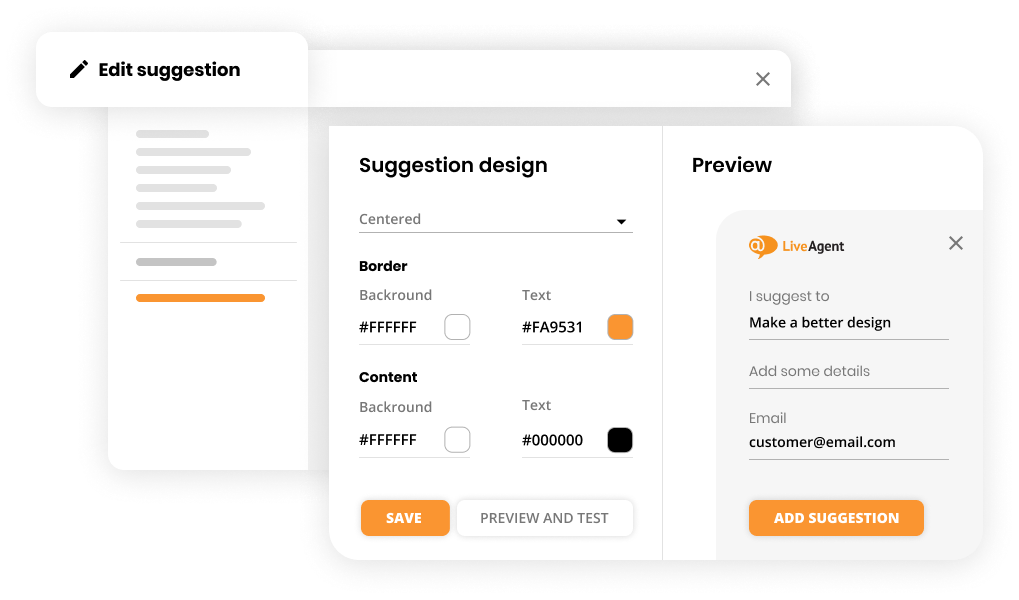Caracteristica Feedback & sugestii în software help desk - LiveAgent