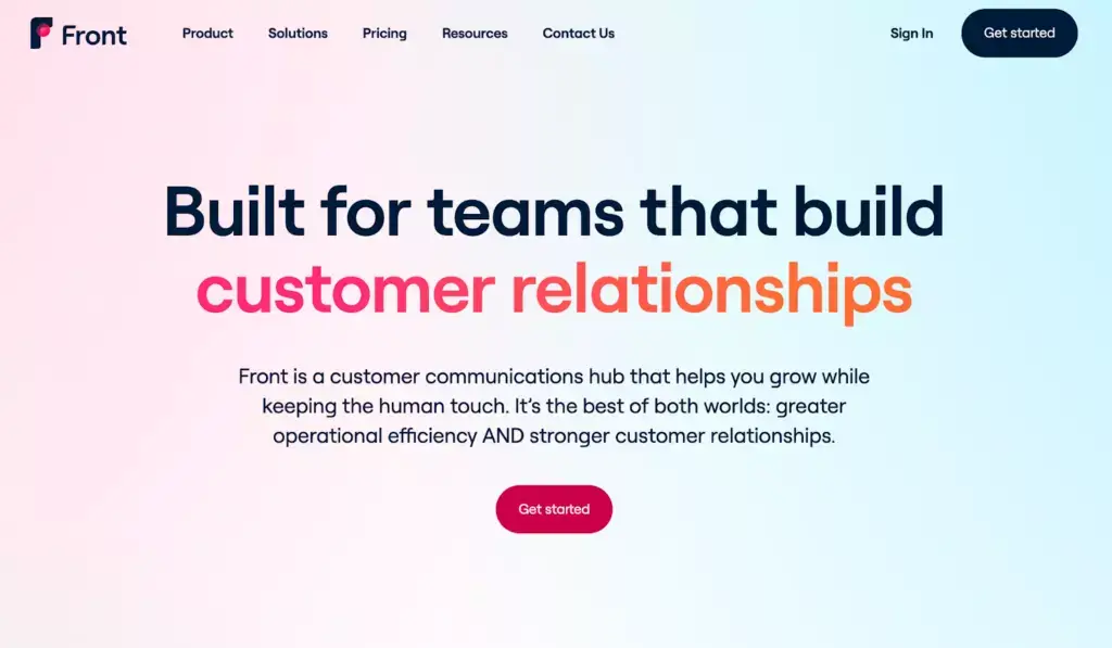 Pagina de pornire Front