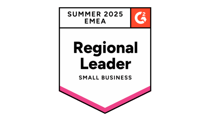 Insignă de premiu G2 lider regional 2025