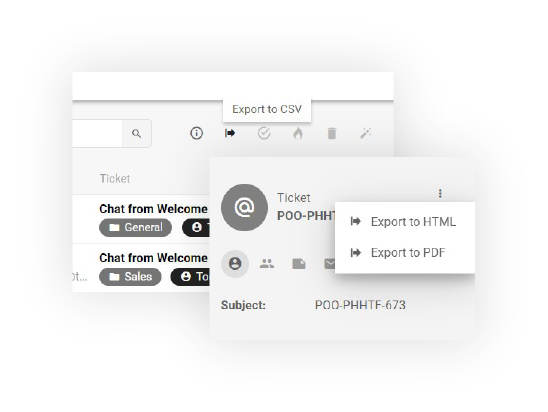 Export tickets in LiveAgent