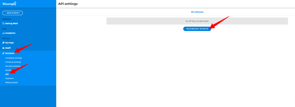 Cum să generezi cheia API în contul Nicereply