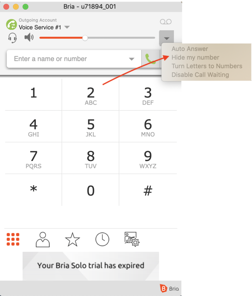 Funcții softphone Bria gratuit