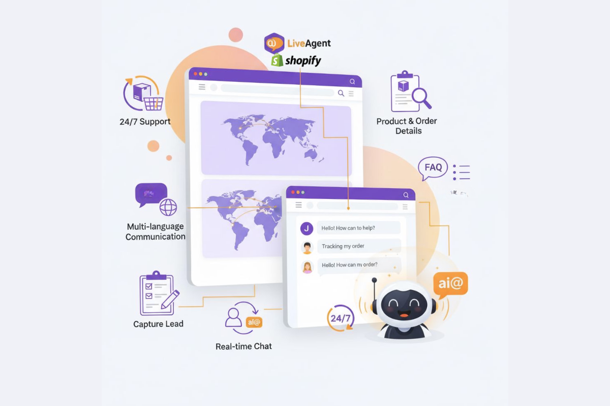 Integrarea Shopify cu chatbot-ul AI LiveAgent