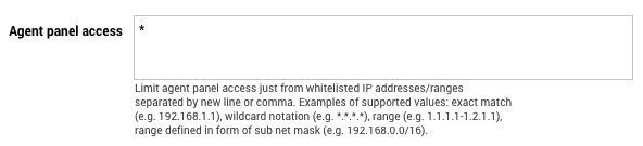Whitelisting panoului agentului în LiveAgent