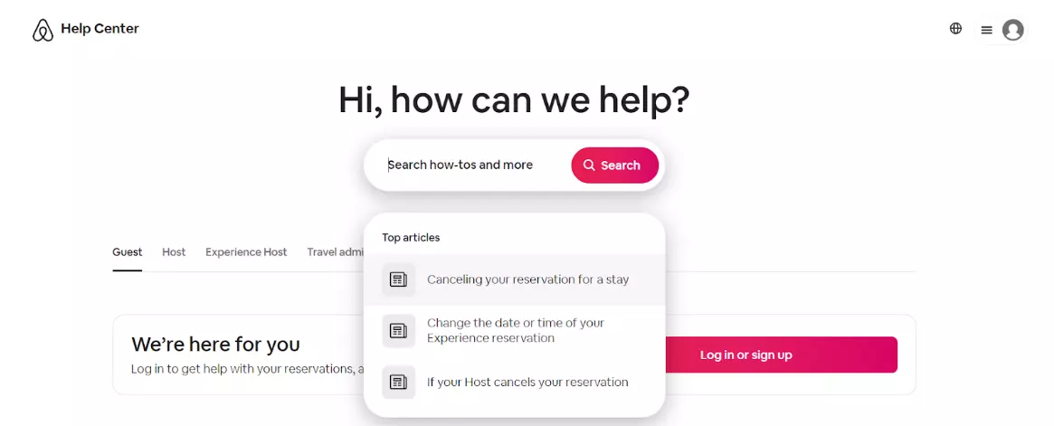 Recomandări de articole Airbnb
