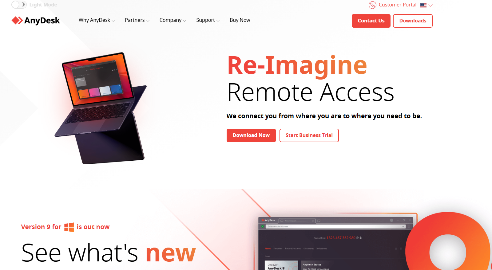 Pagina de start Anydesk