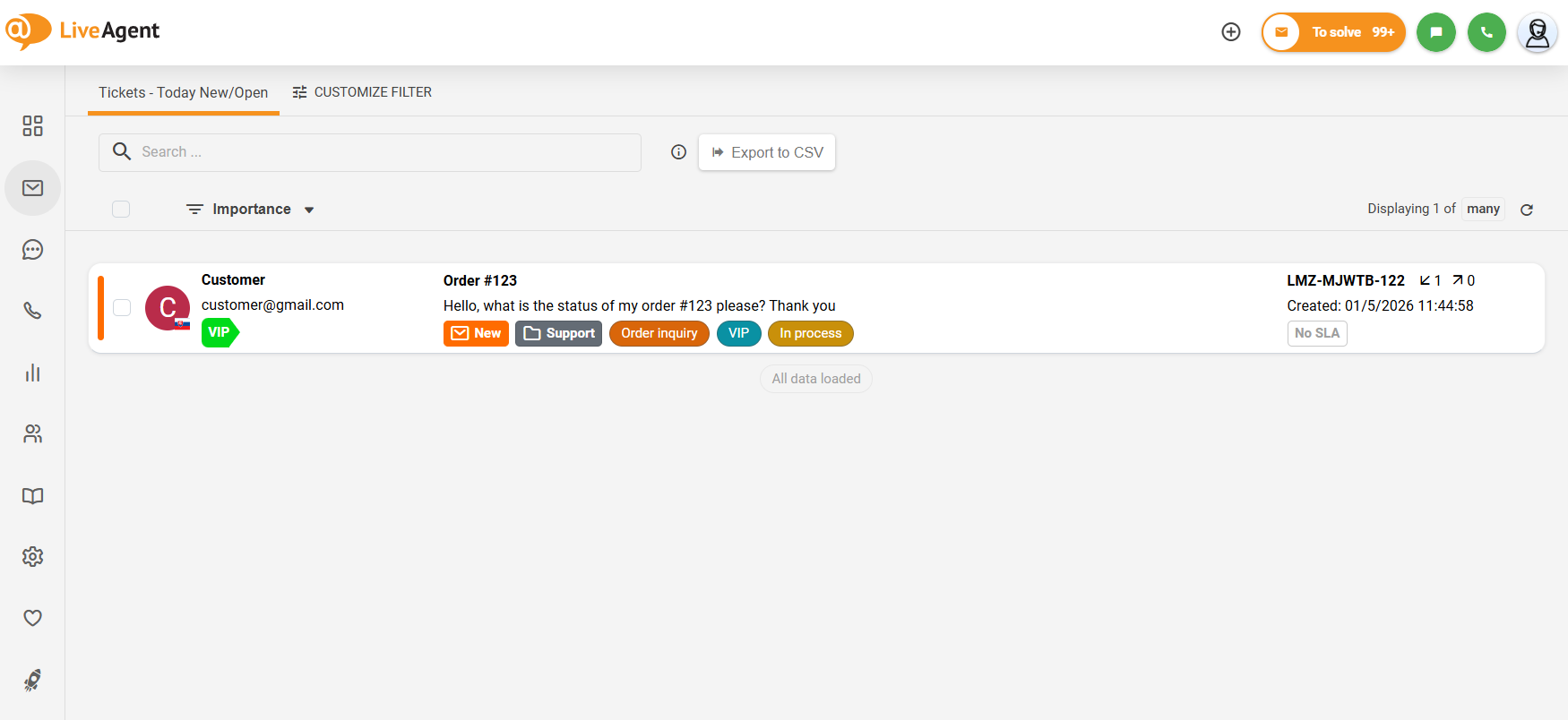 Opțiunea de a comprima submeniul din partea stângă