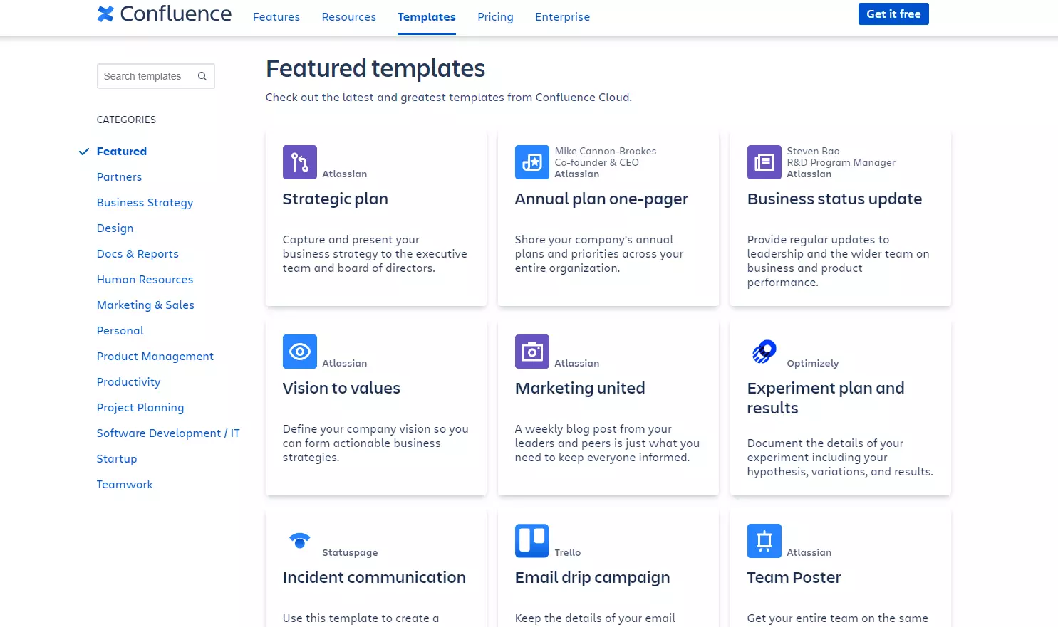 Șabloane Confluence