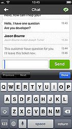 Interfața aplicației LiveAgent iOS - Detalii tichet