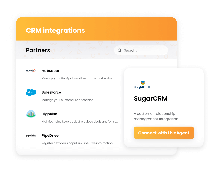 LiveAgent - Integrări CRM