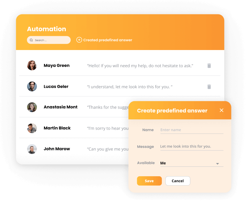 Automatizările LiveAgent - răspunsuri predefinite