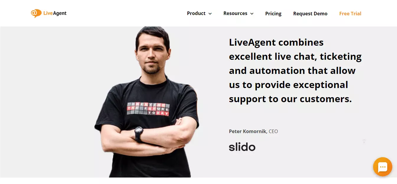 Mărturie LiveAgent Slido