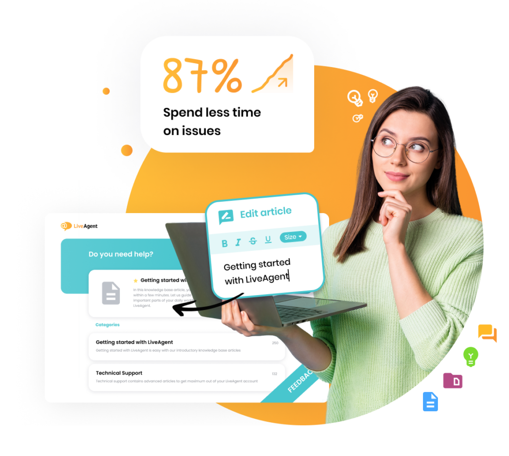 Software de bază de cunoștințe LiveAgent