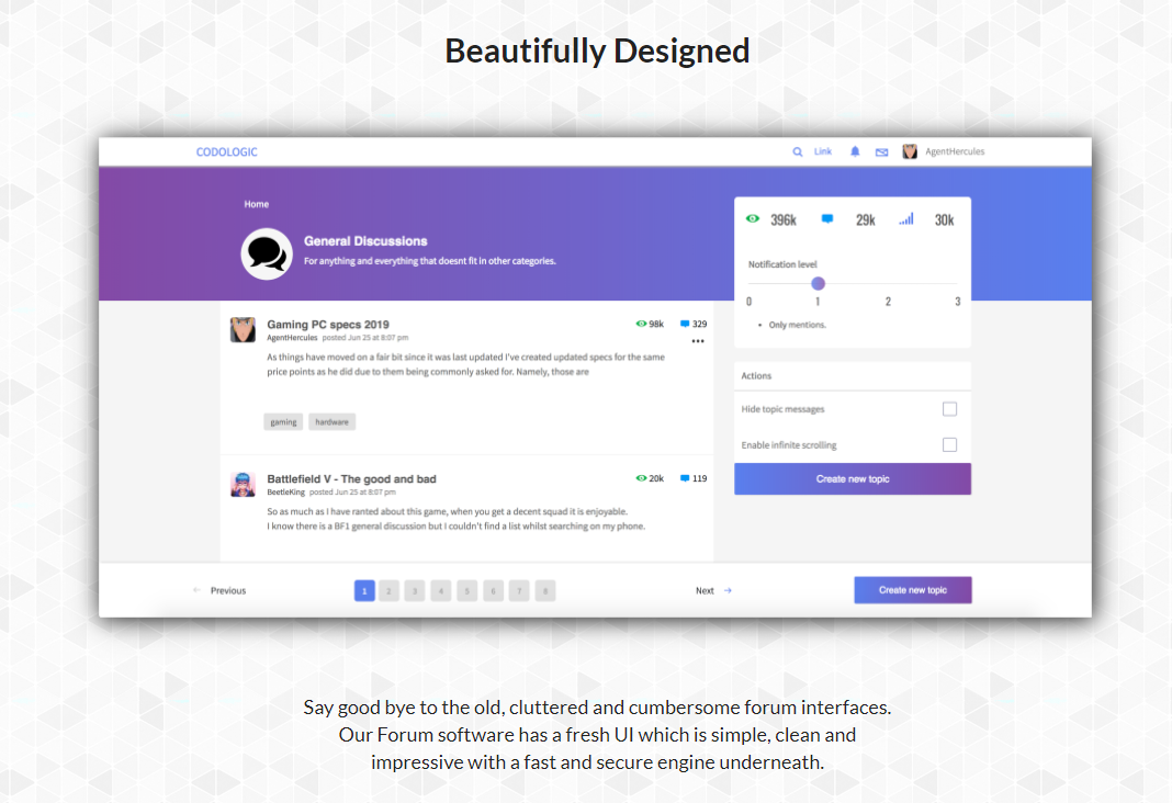 Software forum comunitar Codoforum