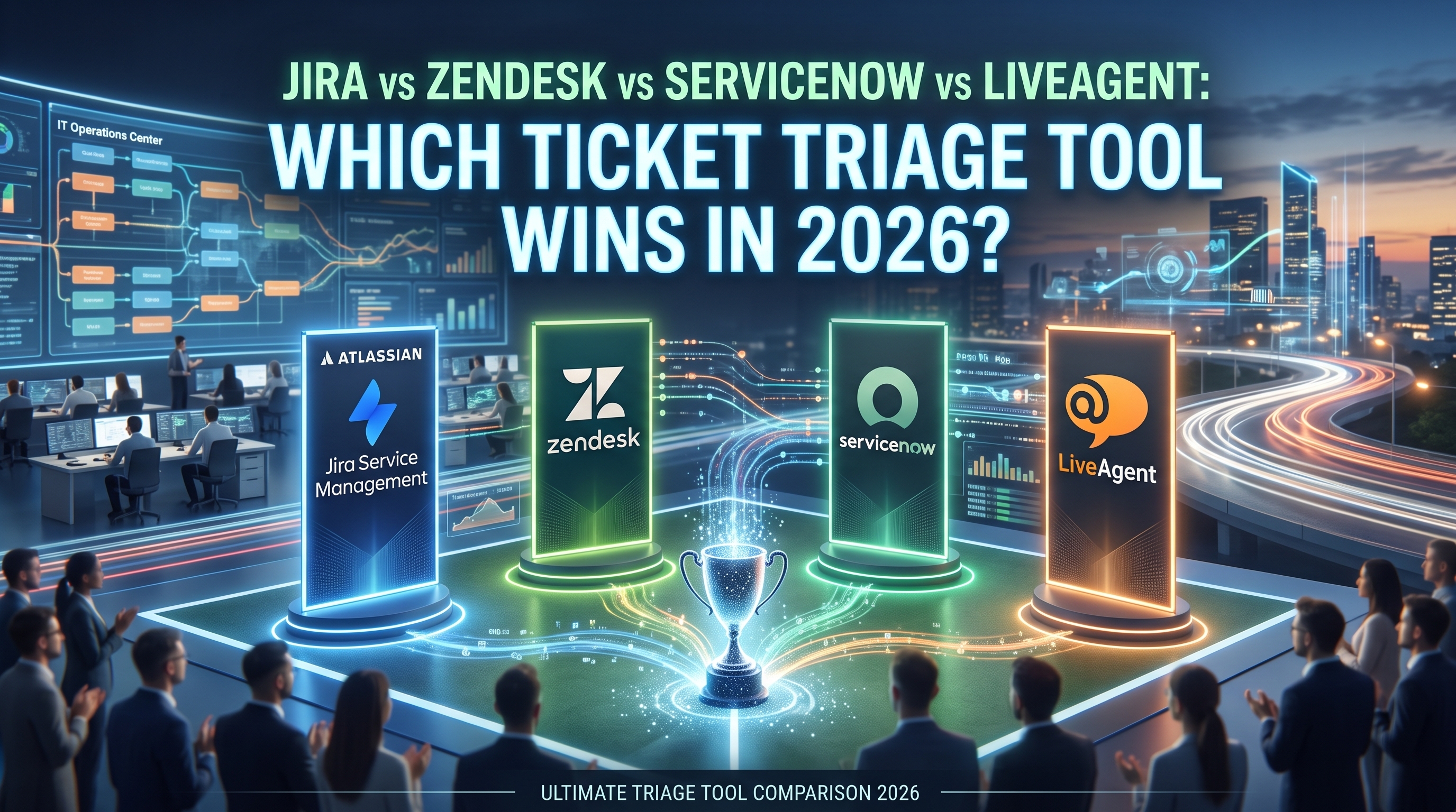 Jira vs Zendesk vs ServiceNow vs LiveAgent: Care Unealtă de Triaj de Tickete Câștigă în 2026?
