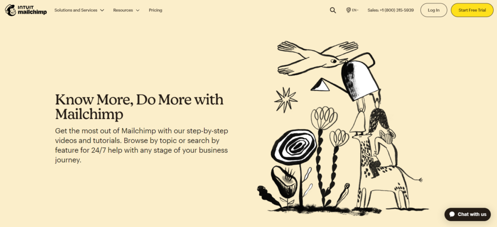 Platforma de bază de cunoștințe Mailchimp