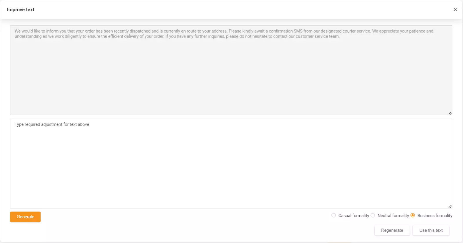 Captură de ecran care arată caracteristica AI Answer Assistant a LiveAgent