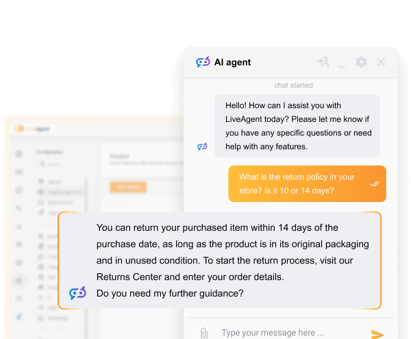 Banner de Chatbot AI LiveAgent