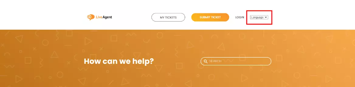 LiveAgent - Setări pentru limba bazei de cunoștințe