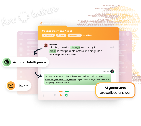 Asistentul AI Whisper al LiveAgent