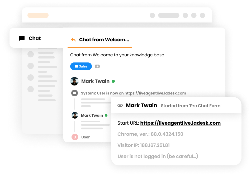 Caracteristică de istoric de bilete online în software de serviciu clienți - LiveAgent