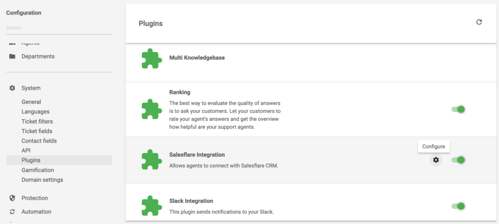 Plugin de integrare Salesforce activ în LiveAgent