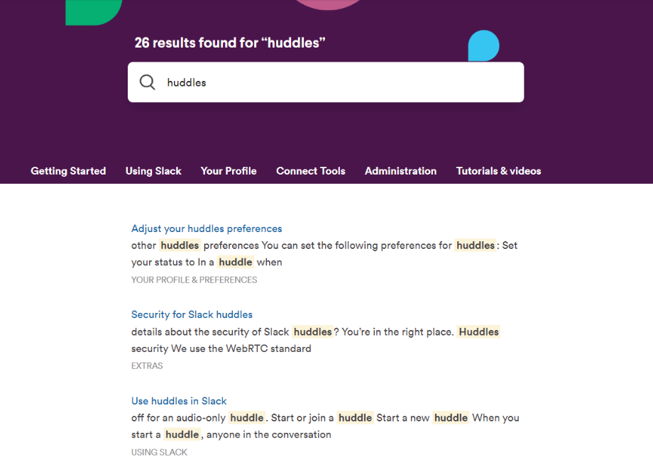 Funcționalitatea de căutare Slack