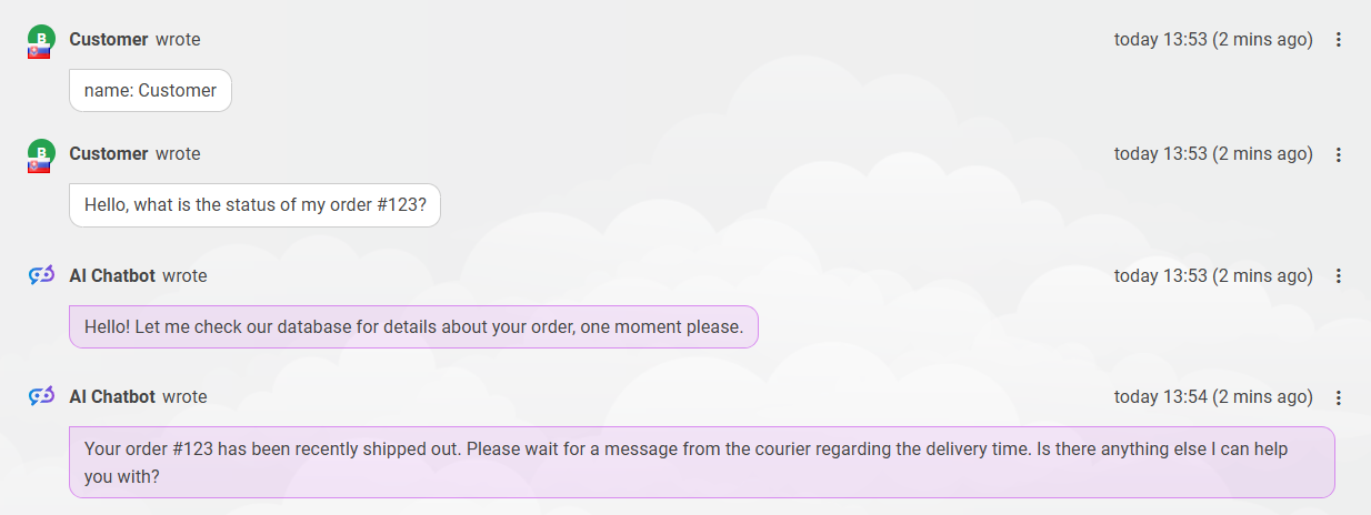 Interfață de chat și chatbot din rețelele sociale