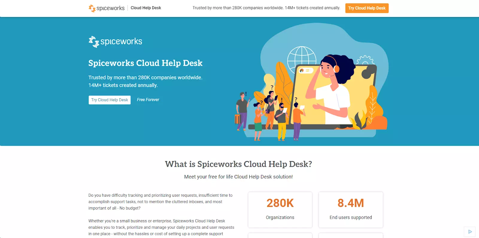 Homepage Spiceworks - software help desk și ticketing gratuit