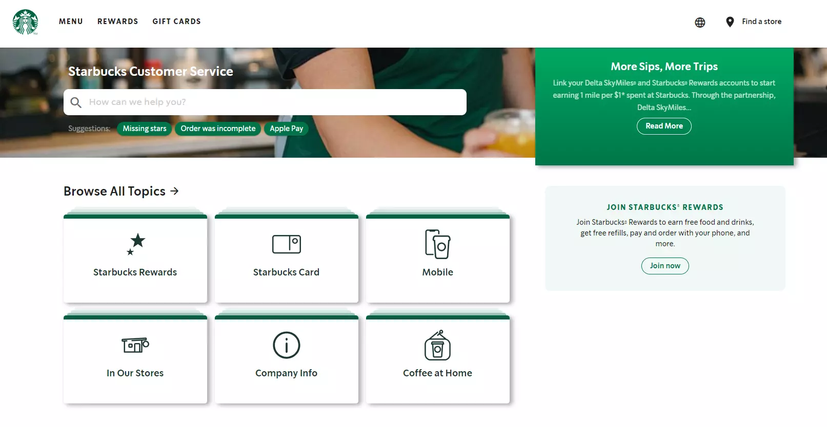 Baza de cunoștințe Starbucks