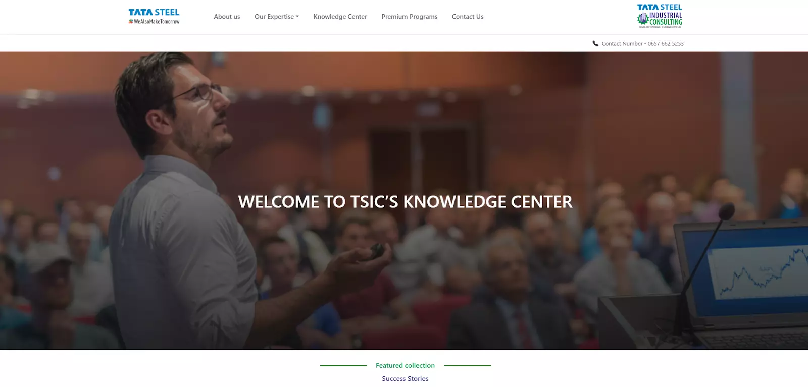 Pagina centrului de cunoștințe Tata Steel