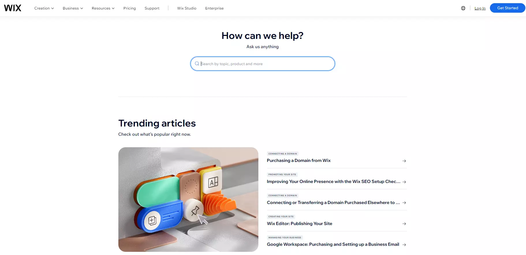 Baza de cunoștințe Wix