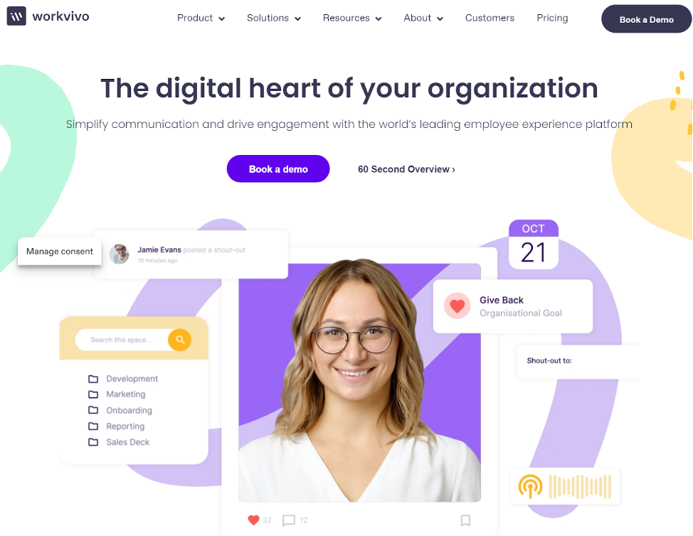 Pagina de pornire Workvivo