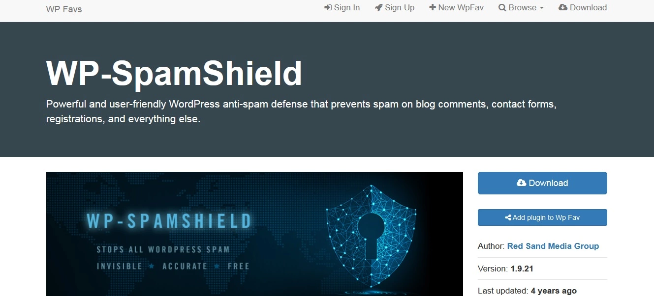 Site-ul WP-Spam-shield