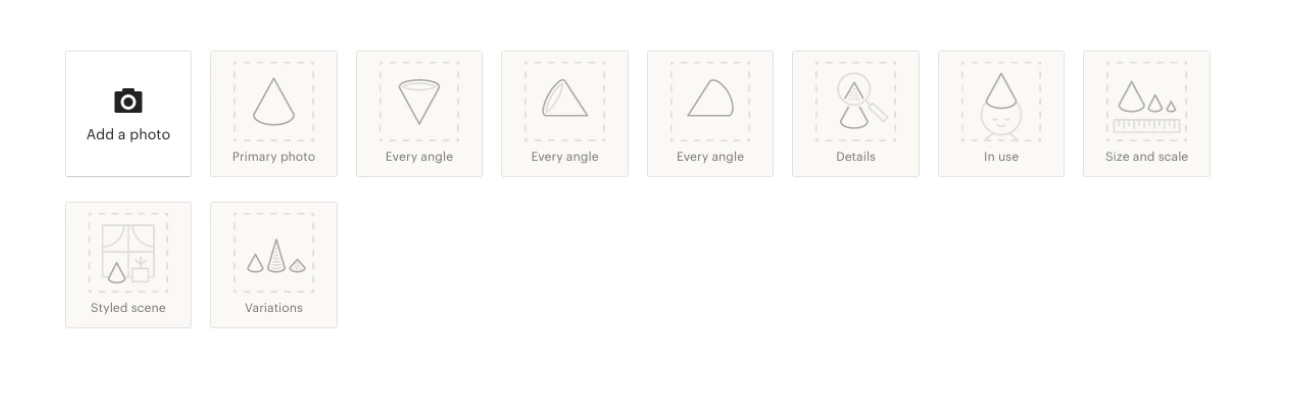 Adaugă o fotografie a produsului în magazinul tău Etsy