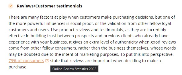 Exemplu de construire de linkuri în articolul LiveAgent