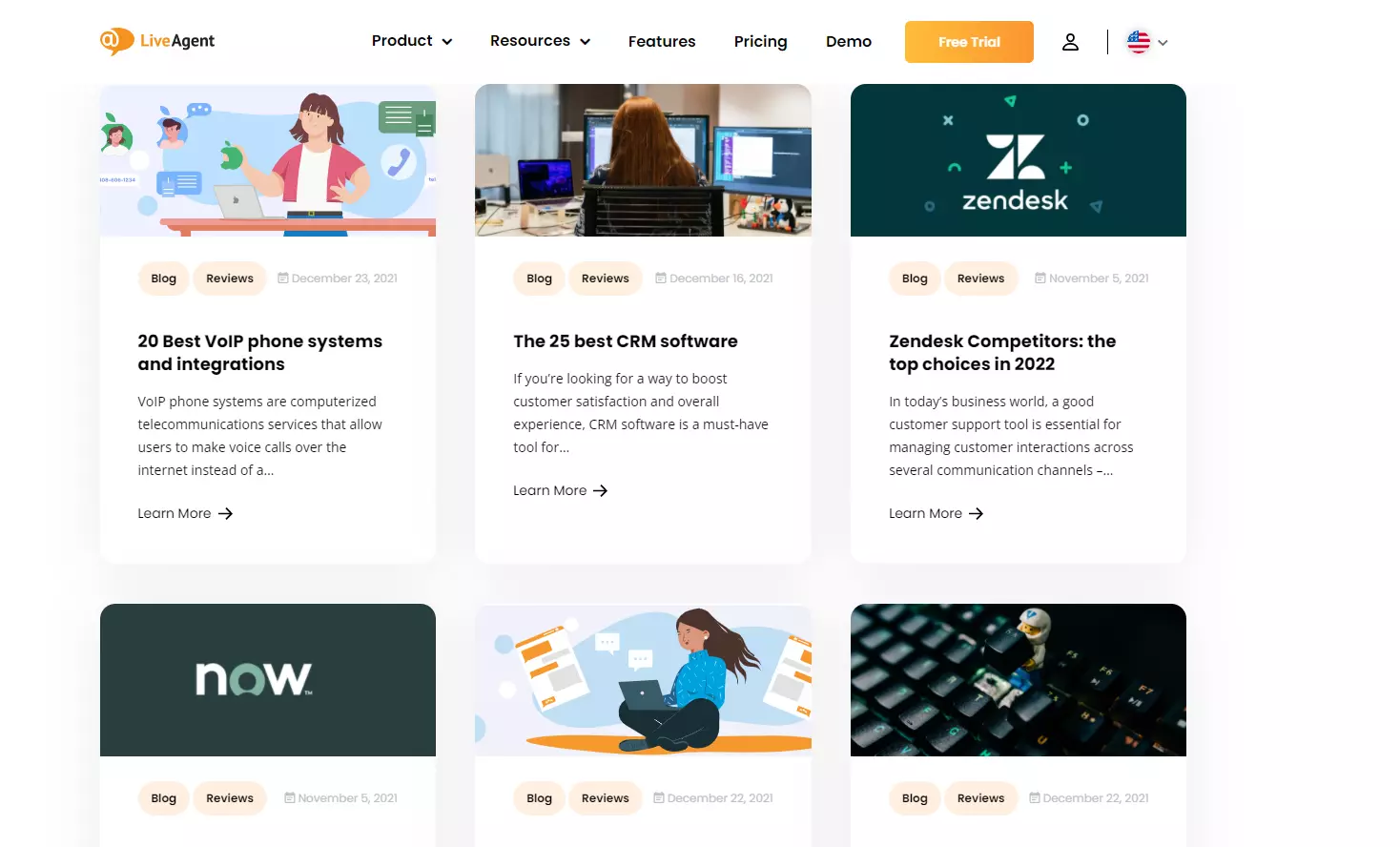 Articolele de blog LiveAgent