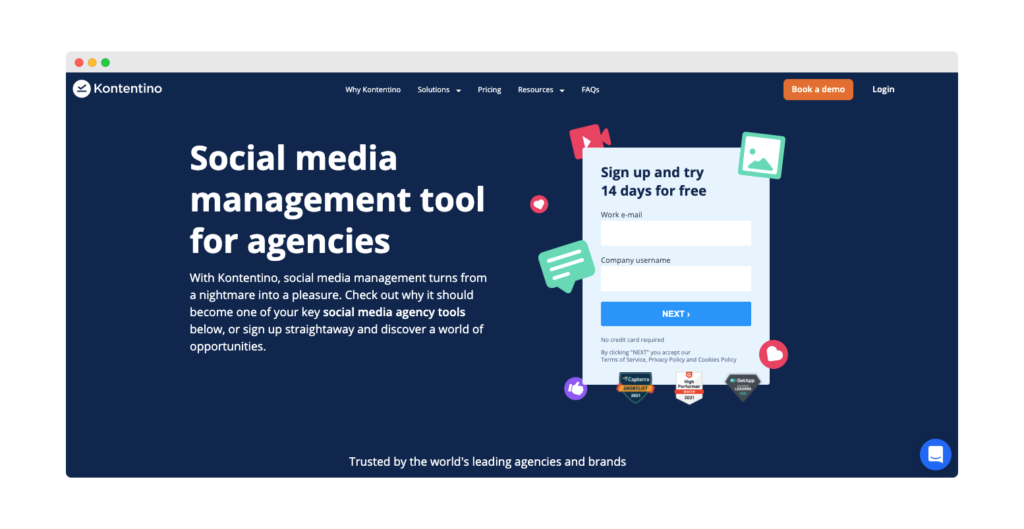 Pagina de destinație Kontentino