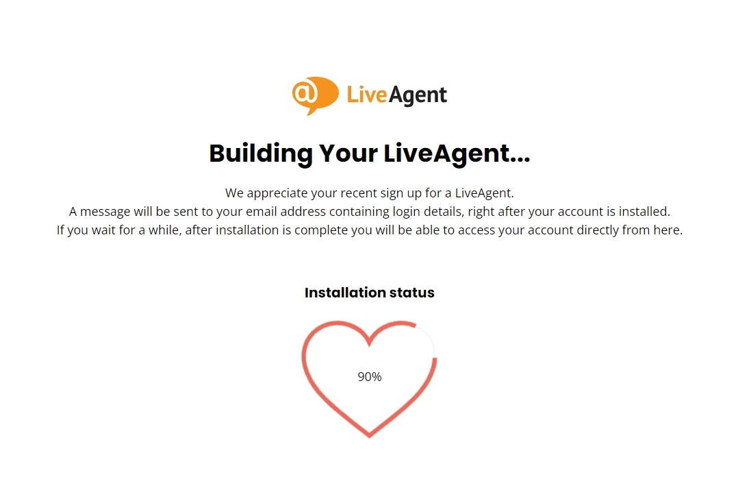 Stare instalare LiveAgent