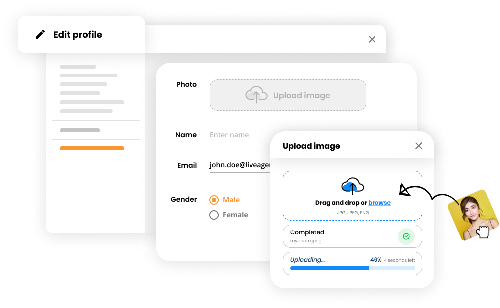 Editați imaginea profilului agentului de suport sau a clientului în software-ul Help desk - LiveAgent