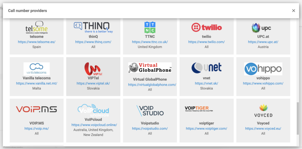 Furnizori VOIP LiveAgent