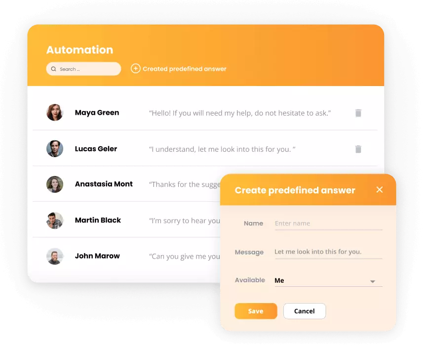 Automatizări LiveAgent - răspunsuri predefinite