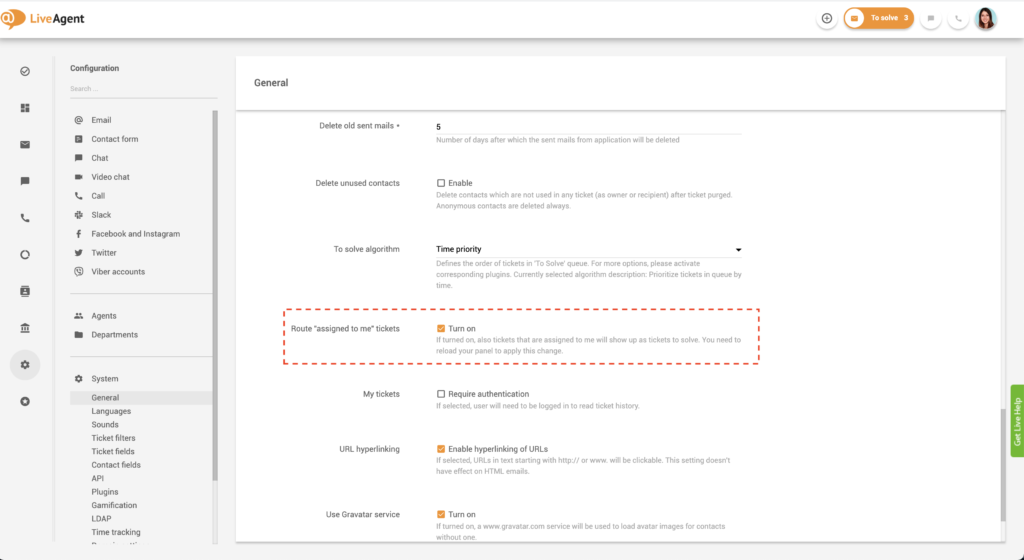 Atribuiți-mi tichetele caracteristică în LiveAgent