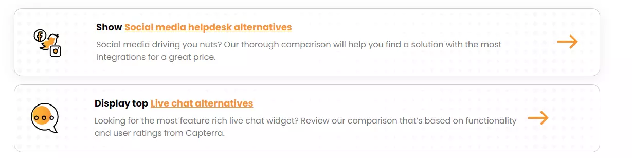 Alternativele LiveAgent: Butoane de apel la acțiune